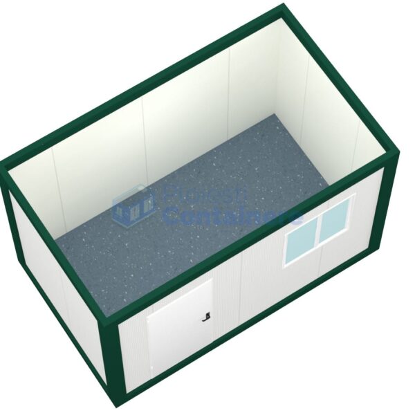 container birou ploiesti 4metri 1geam verde1