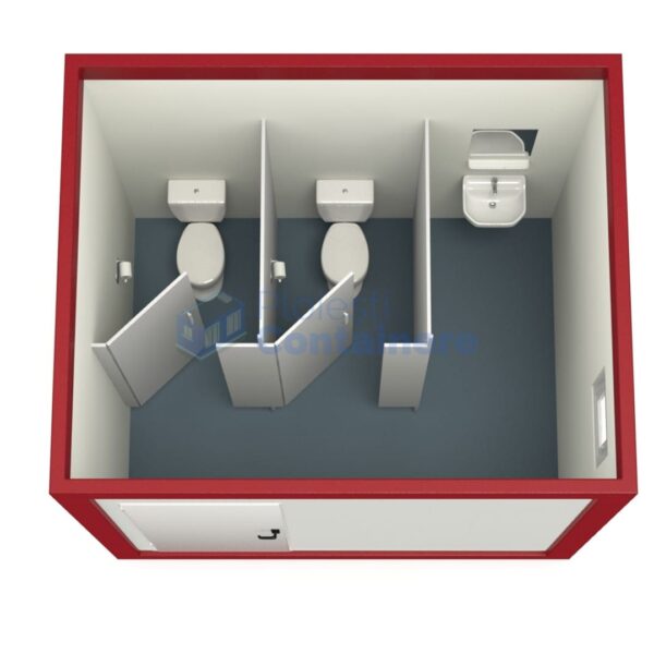 container sanitar ploiesti 3metri 2wc rosu