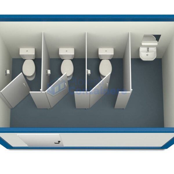 container sanitar ploiesti 4metri 3wc albastru