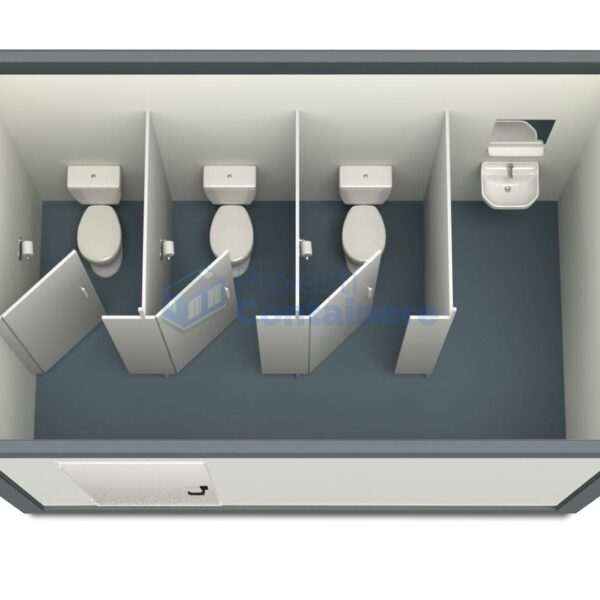 container sanitar ploiesti 4metri 3wc gri