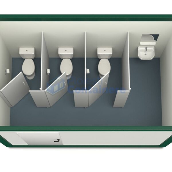 container sanitar ploiesti 4metri 3wc verde