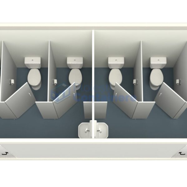 container sanitar ploiesti 6metri 5wc alb