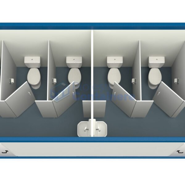 container sanitar ploiesti 6metri 5wc albastru