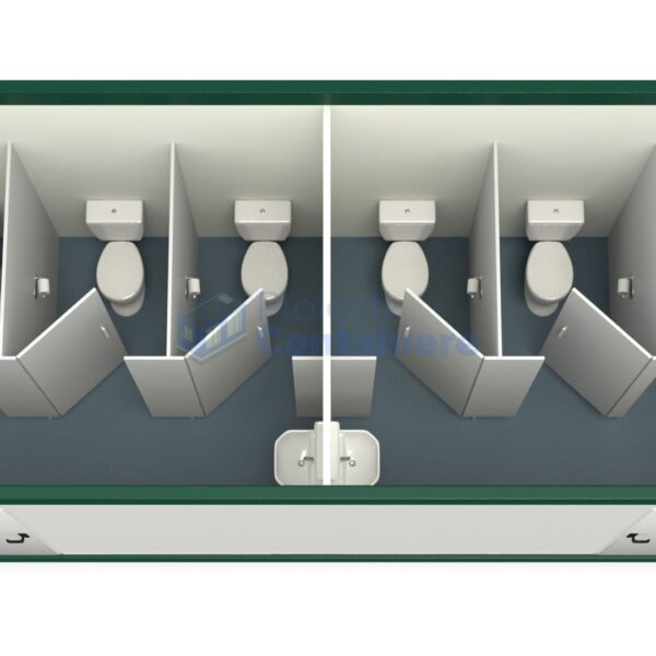 container sanitar ploiesti 6metri 5wc verde