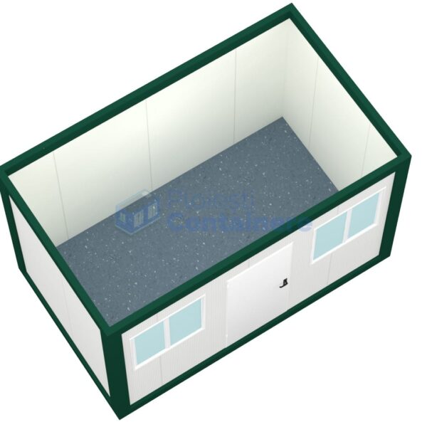 container santier ploiesti 4metri 2geamuri verde2